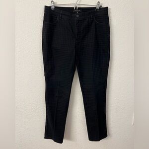 Lafayette 148 New York black patterned pants womens size 10